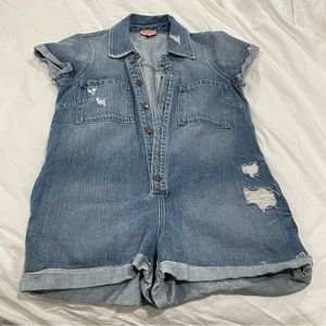 Show Me Your Mumu Ranger Romper Jean Shortalls Jumpsuit Denim
